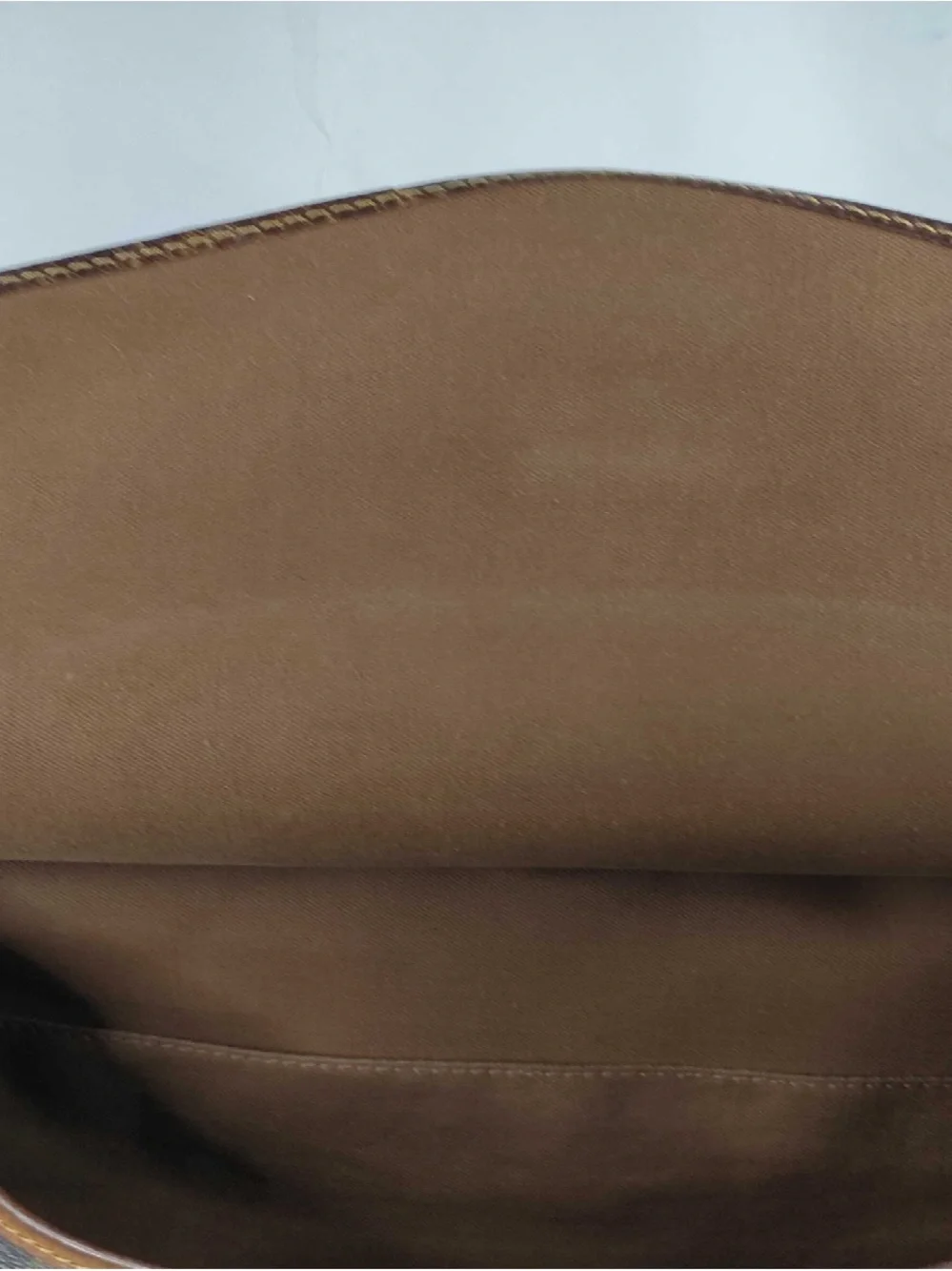 Large Saumur 35 LV Monogram Crossbody Messenger Bag in Brown and Tan